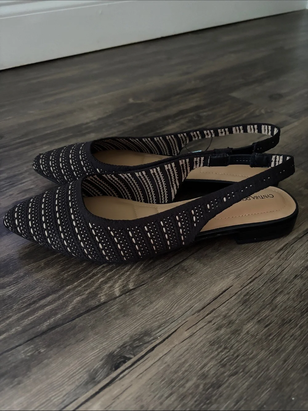 Cynthia Rowley Amelia Slingback Flats Women's Size 9 Pointed Toe Shoes